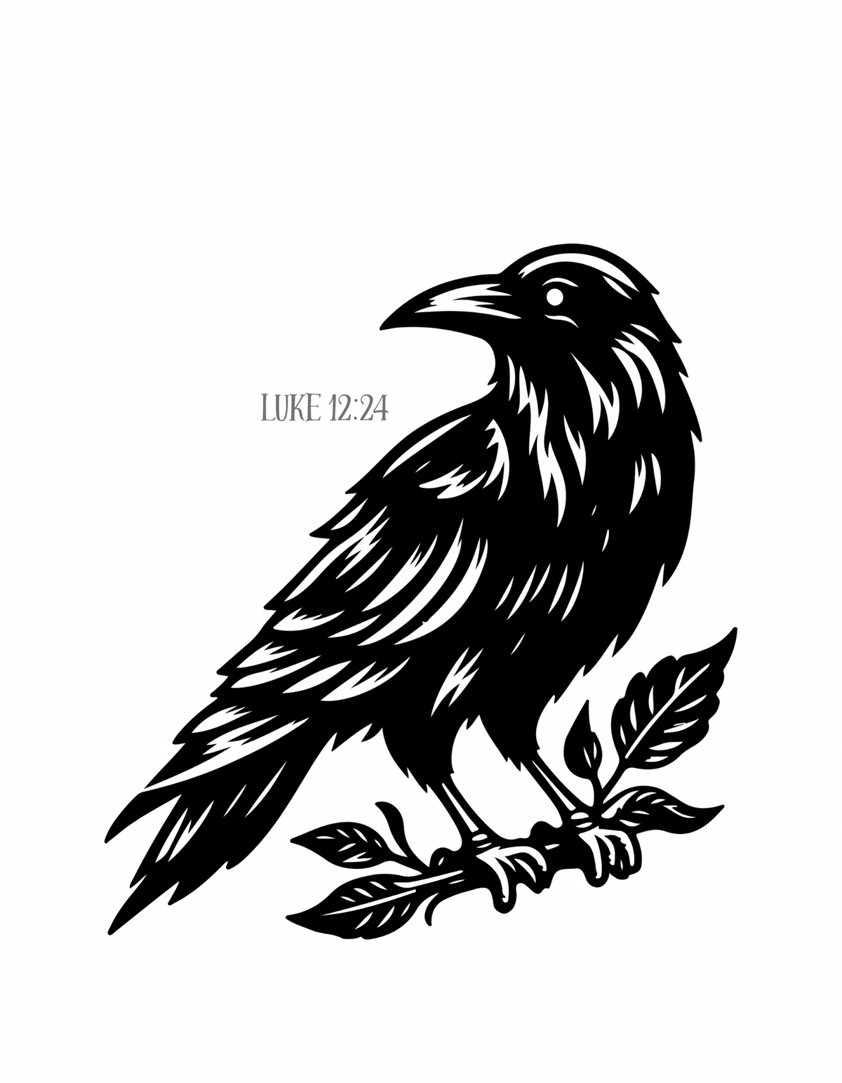 Raven Luke 12:24 -Youth heavy blend hoodie