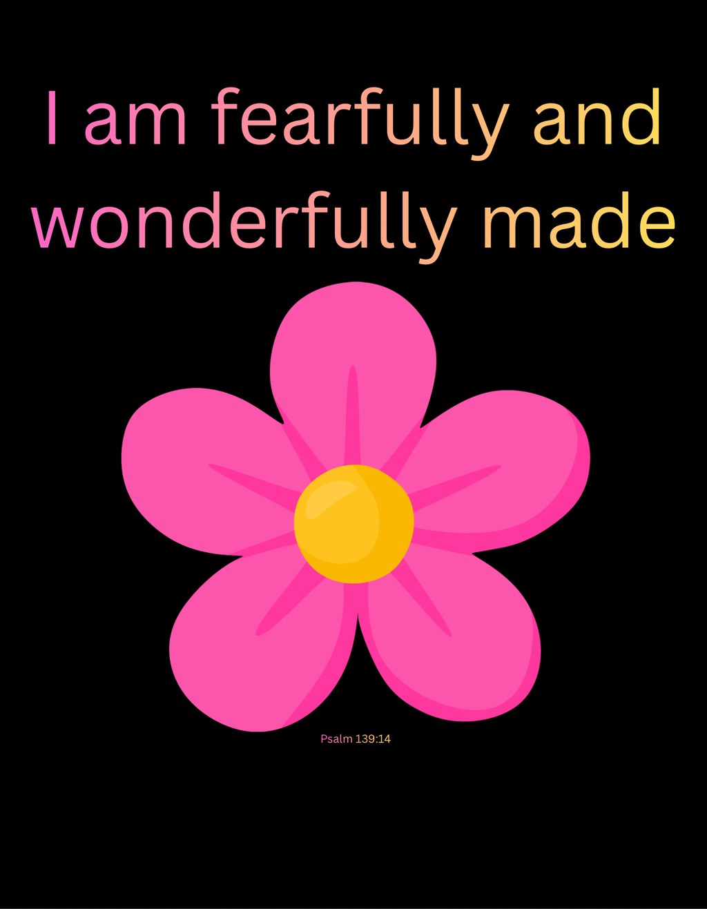 Fearfully and Wonderfully Made Toddler Short Sleeve Tee