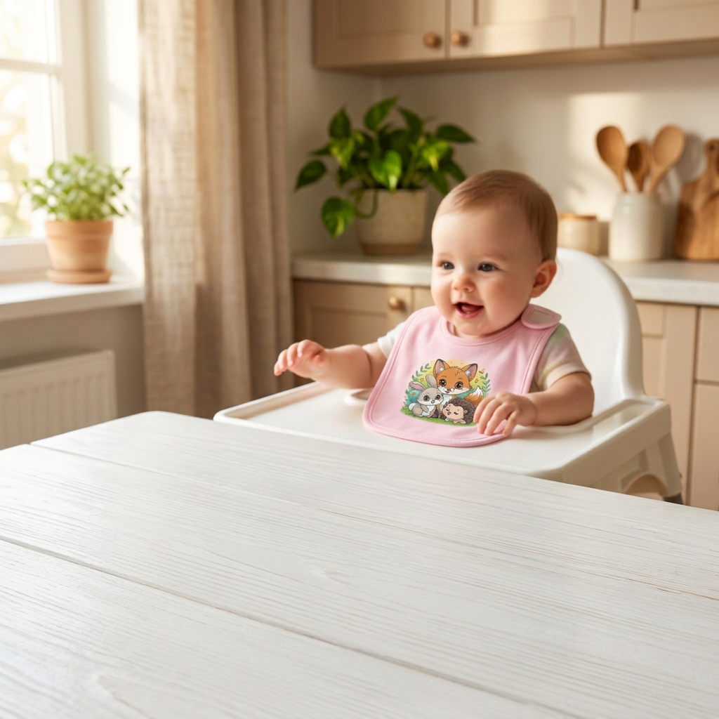 Woodland babies bib