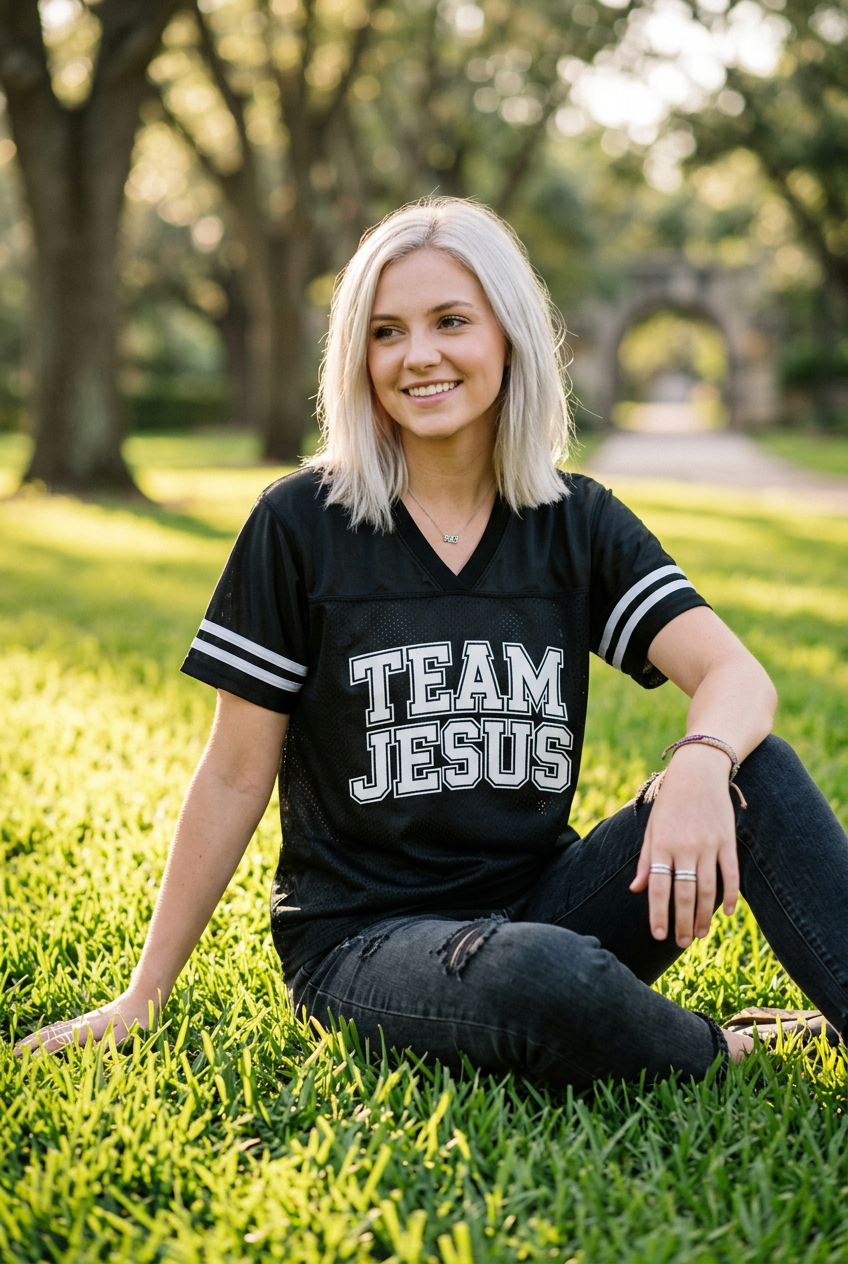 Team Jesus Ladies Jersey Top