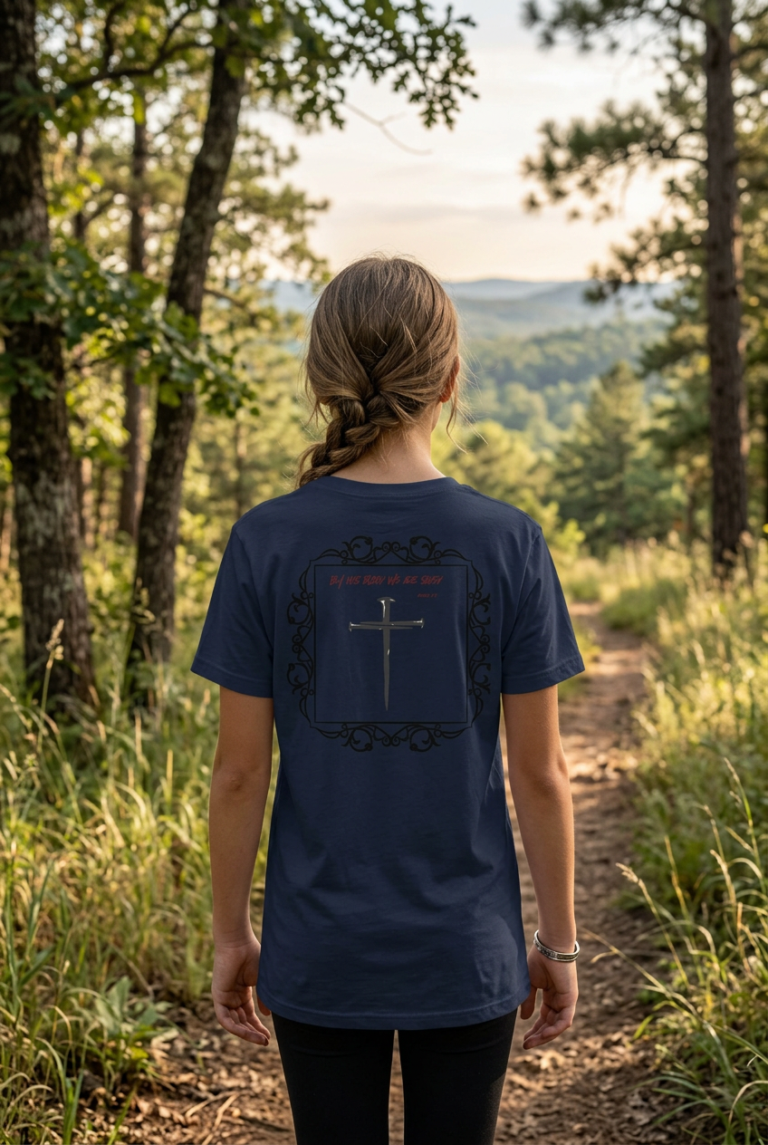 By his blood we are saved- Youth Short Sleeve T-Shirt
